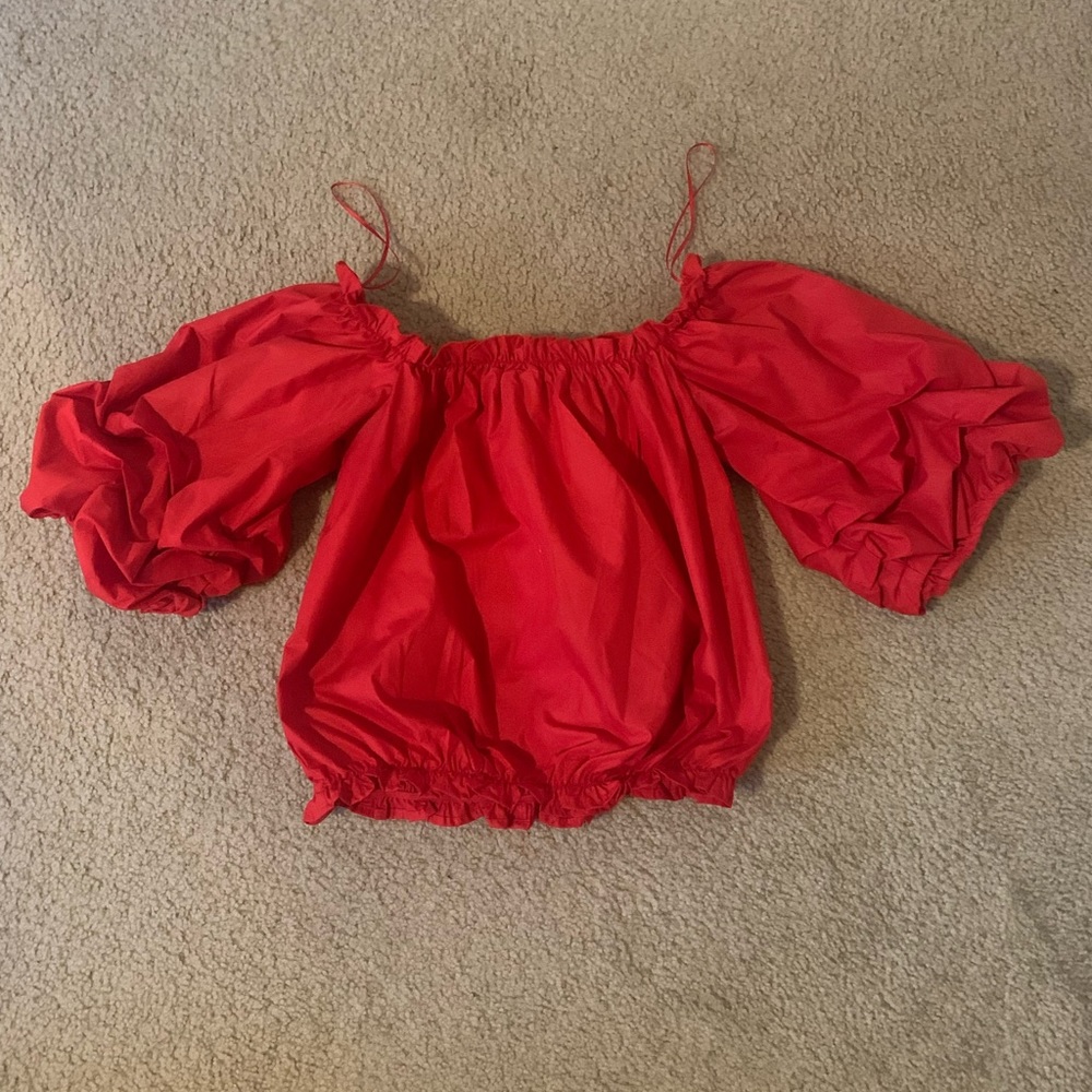 Forever 21 red ruffle top